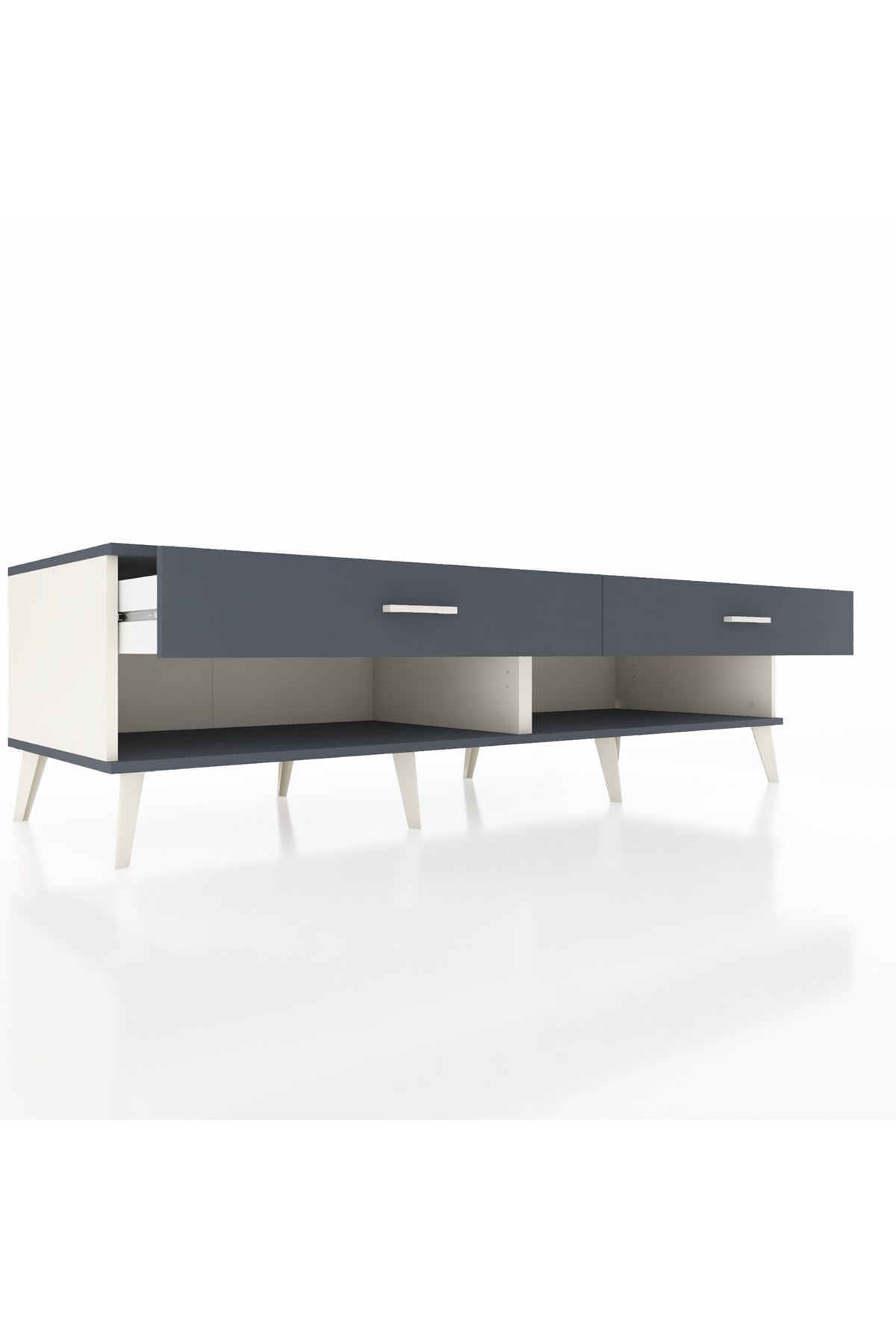 Kronos TV Ünitesi 2 Çekmeceli  176x59x51 Aytaşı-Antrasit/Antrasit