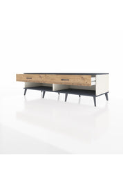 Kronos TV Ünitesi 2 Çekmeceli  176x59x51 Aytaşı-Antrasit/Çam