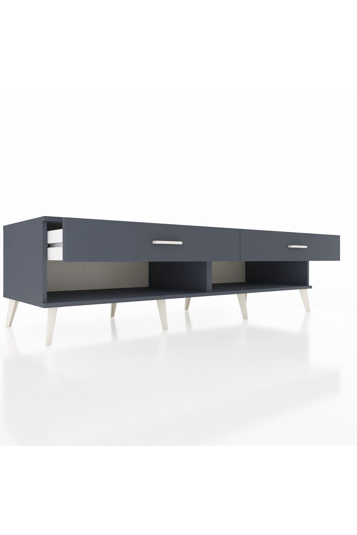 Kronos TV Ünitesi 2 Çekmeceli  176x59x51 Antrasit-Antrasit/Antrasit