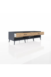 Kronos TV Ünitesi 2 Çekmeceli  176x59x51 Antrasit-Antrasit/Çam