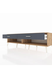 Kronos TV Ünitesi 2 Çekmeceli  176x59x51 Çam-Çam/Antrasit