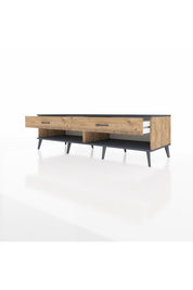 Kronos TV Ünitesi 2 Çekmeceli  176x59x51 Çam-Antrasit/Çam