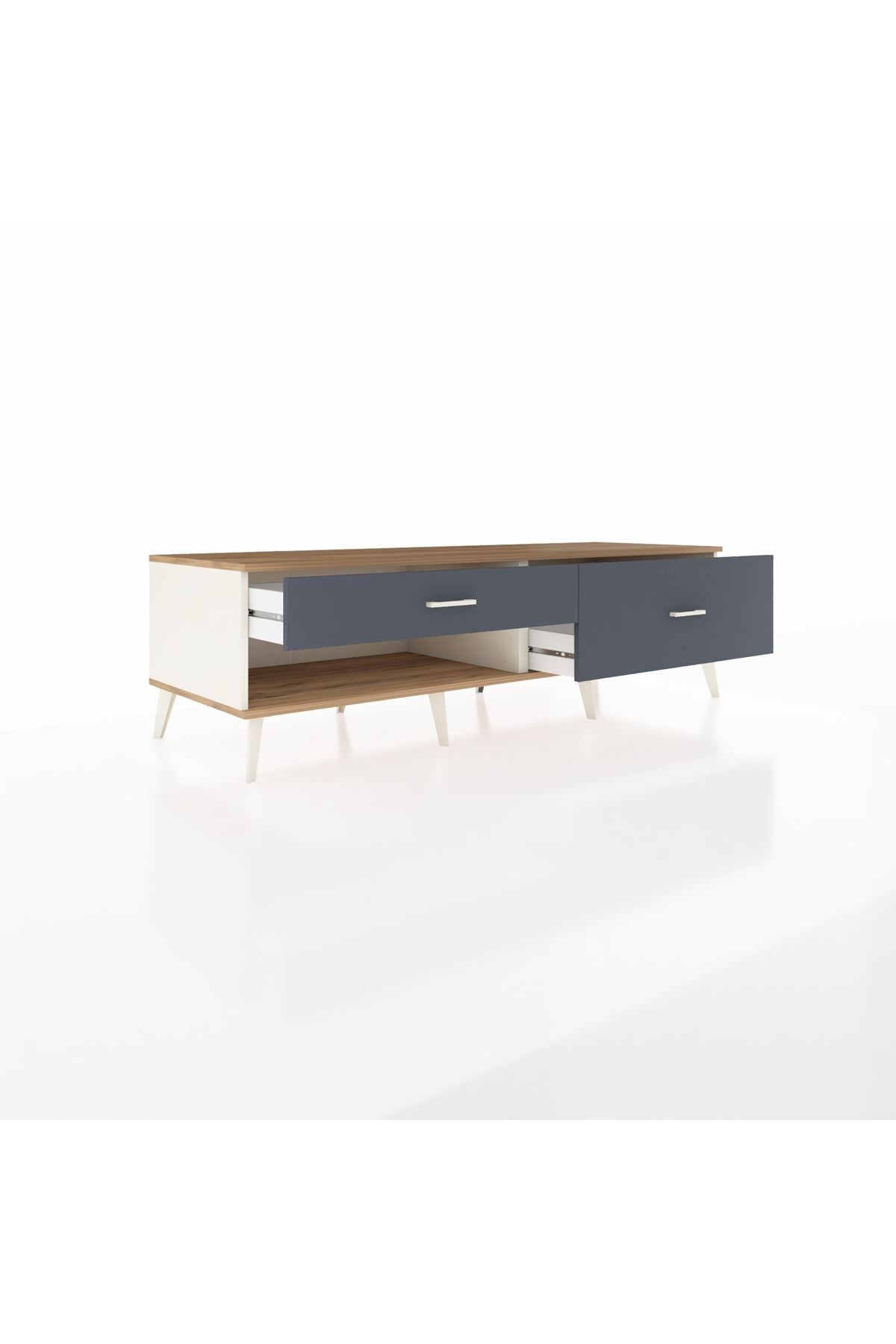 Kronos TV Ünitesi 2 Çekmeceli  176x59x51 Aytaşı-Çam/Antrasit