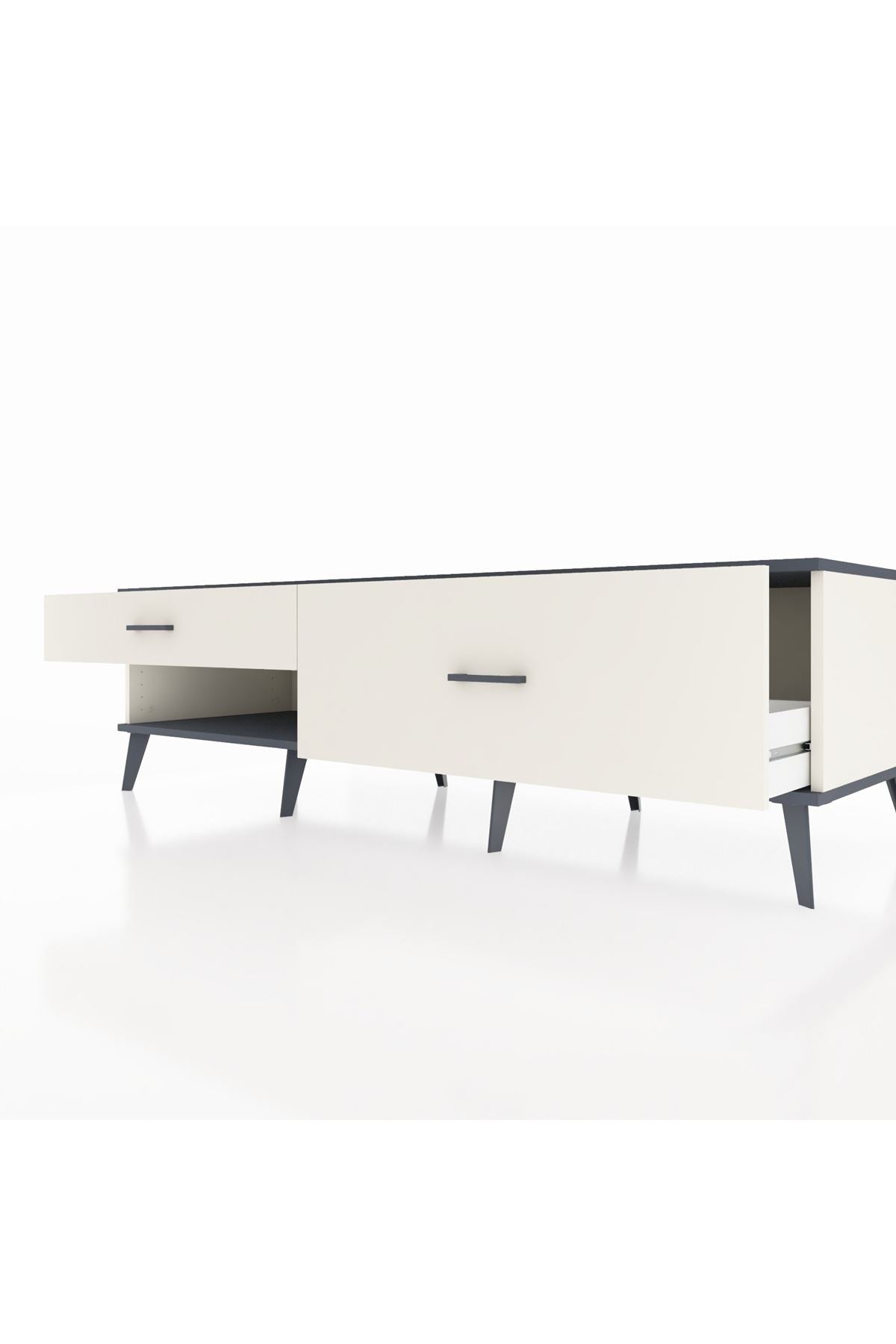 Kronos TV Ünitesi 2 Çekmeceli  176x59x51 Aytaşı-Antrasit/Aytaşı