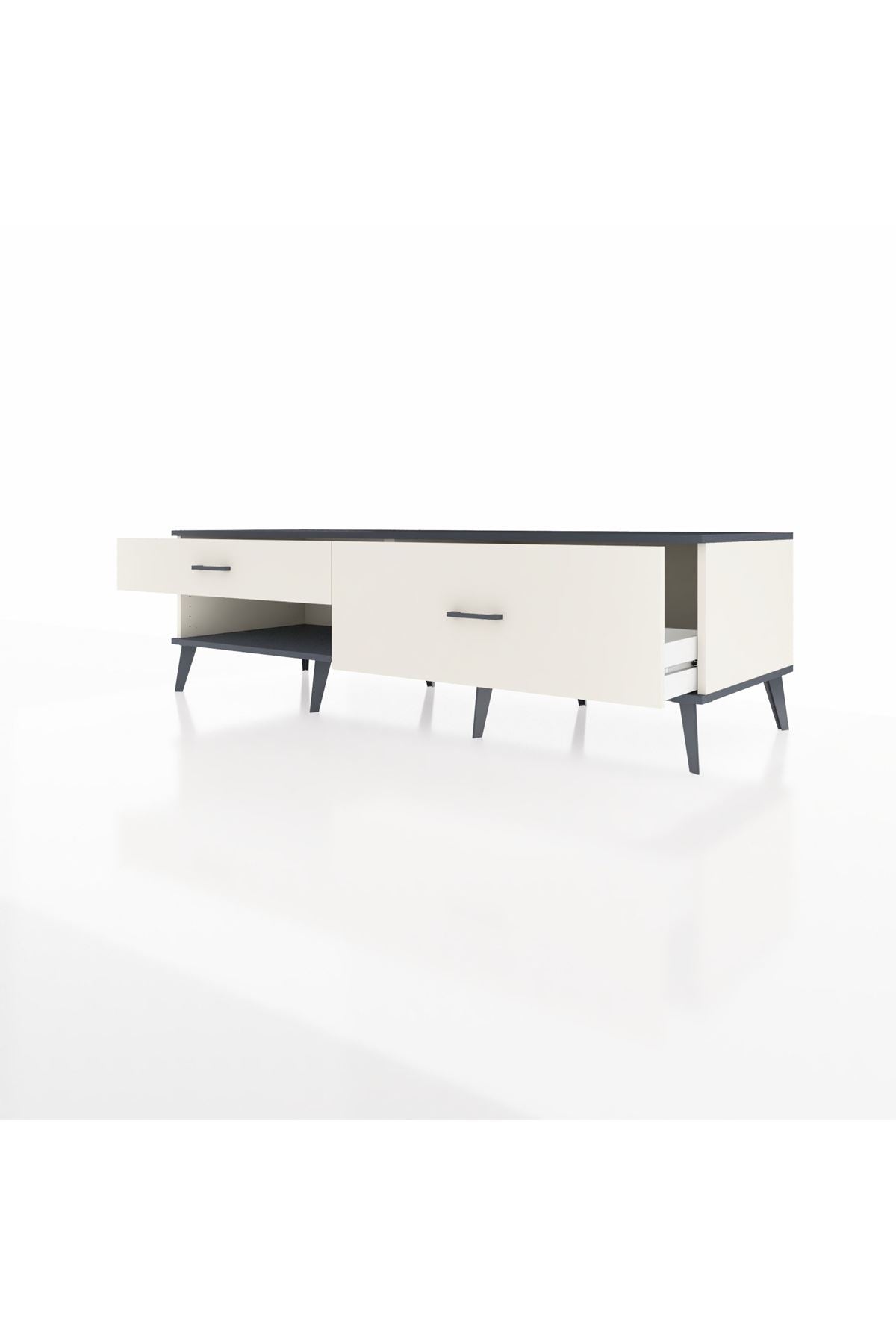 Kronos TV Ünitesi 2 Çekmeceli  176x59x51 Aytaşı-Antrasit/Aytaşı