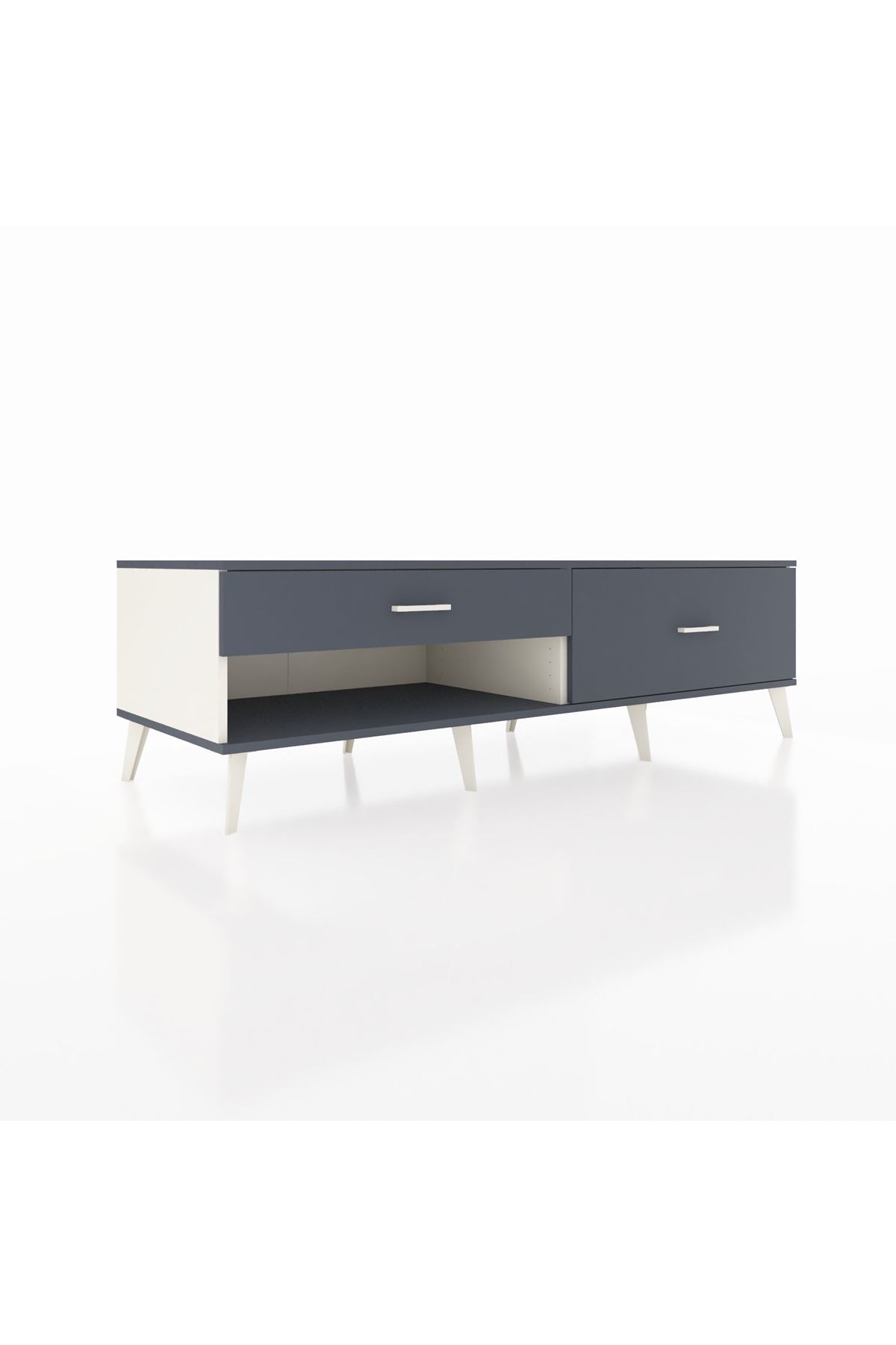 Kronos TV Ünitesi 2 Çekmeceli  176x59x51 Aytaşı-Antrasit/Antrasit