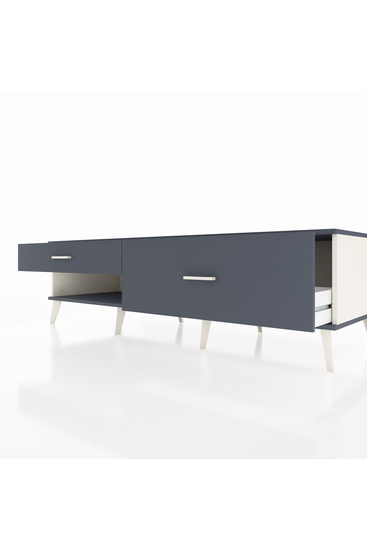 Kronos TV Ünitesi 2 Çekmeceli  176x59x51 Aytaşı-Antrasit/Antrasit