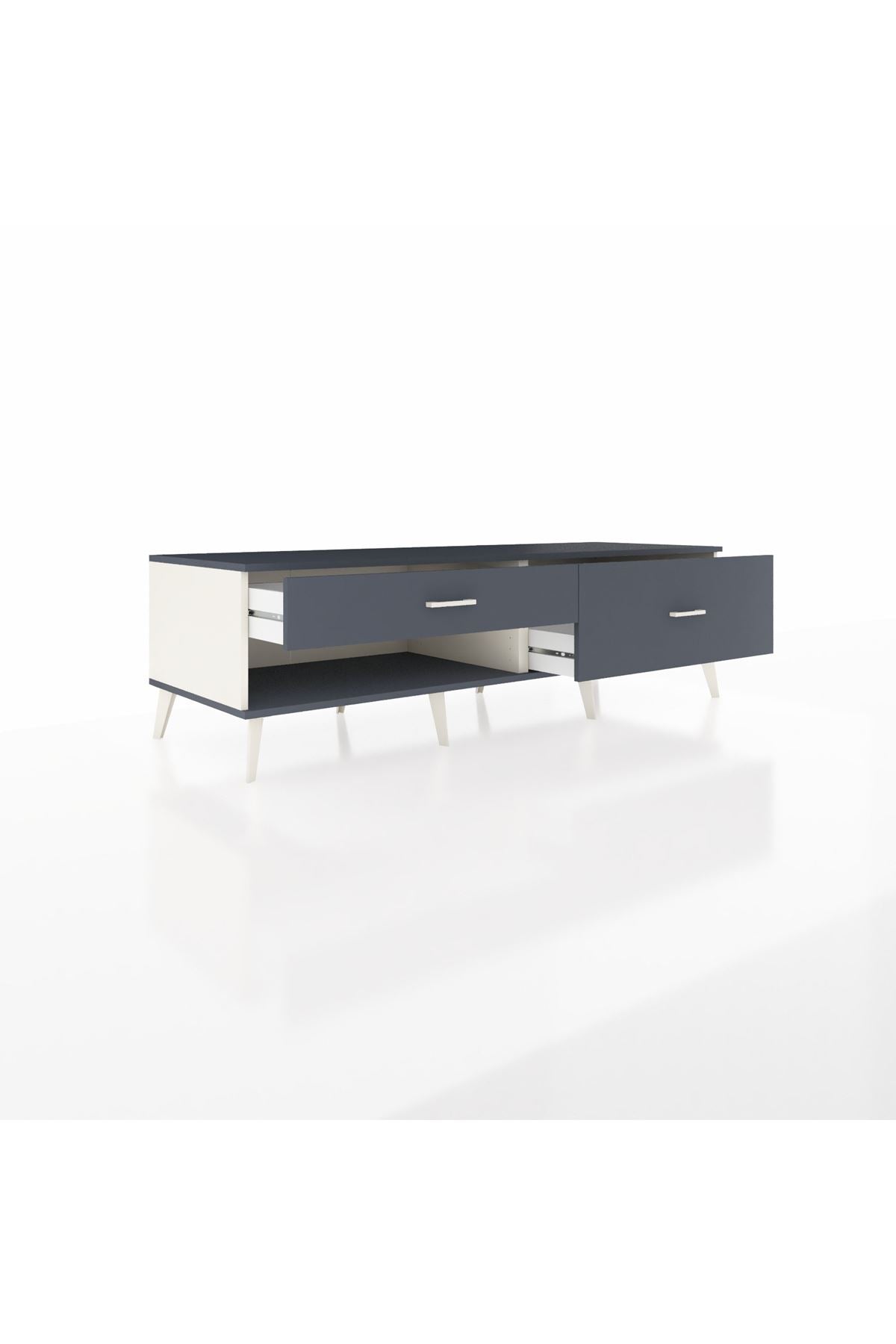 Kronos TV Ünitesi 2 Çekmeceli  176x59x51 Aytaşı-Antrasit/Antrasit