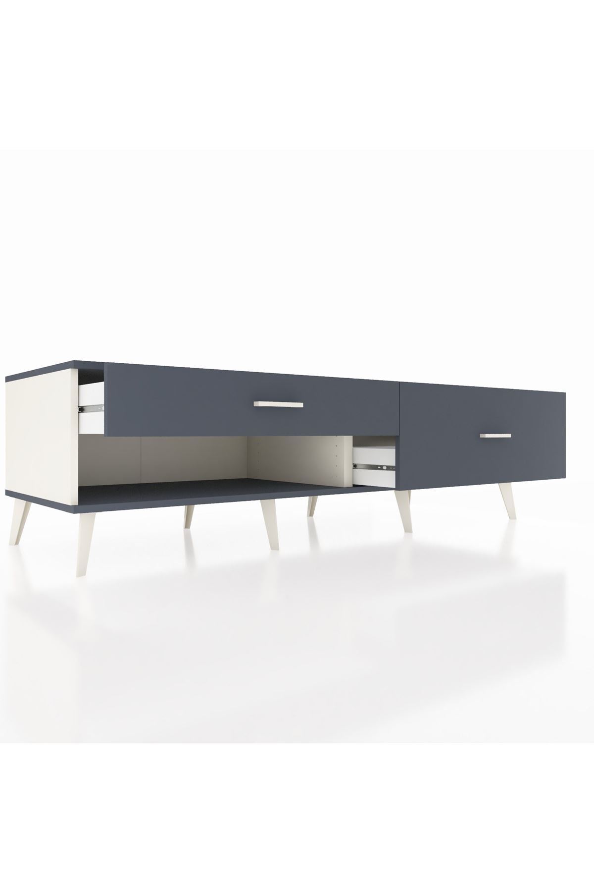 Kronos TV Ünitesi 2 Çekmeceli  176x59x51 Aytaşı-Antrasit/Antrasit