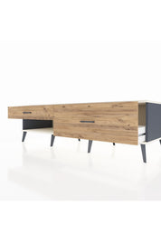 Kronos TV Ünitesi 2 Çekmeceli  176x59x51 Antrasit-Aytaşı/Çam