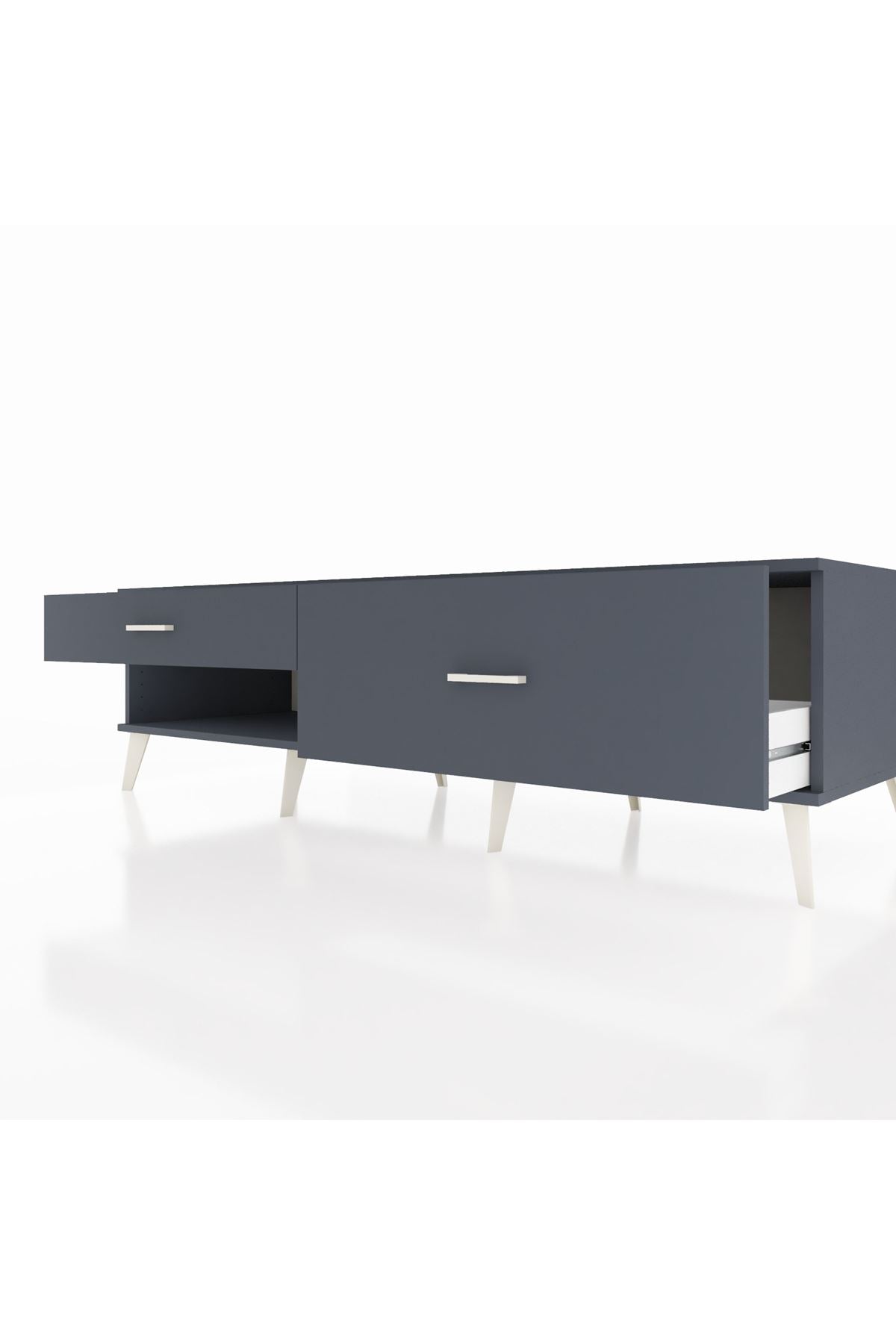 Kronos TV Ünitesi 2 Çekmeceli  176x59x51 Antrasit-Antrasit/Antrasit