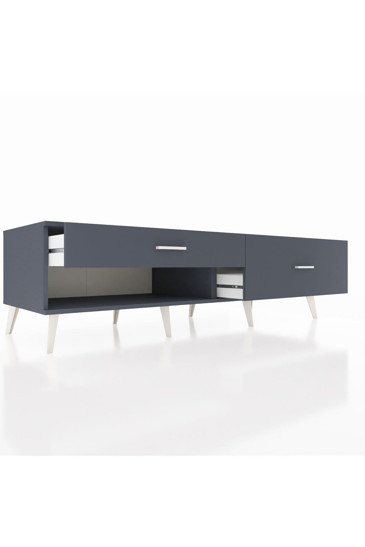 Kronos TV Ünitesi 2 Çekmeceli  176x59x51 Antrasit-Antrasit/Antrasit