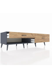 Kronos TV Ünitesi 2 Çekmeceli  176x59x51 Antrasit-Antrasit/Çam