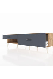 Kronos TV Ünitesi 2 Çekmeceli  176x59x51 Çam-Çam/Antrasit