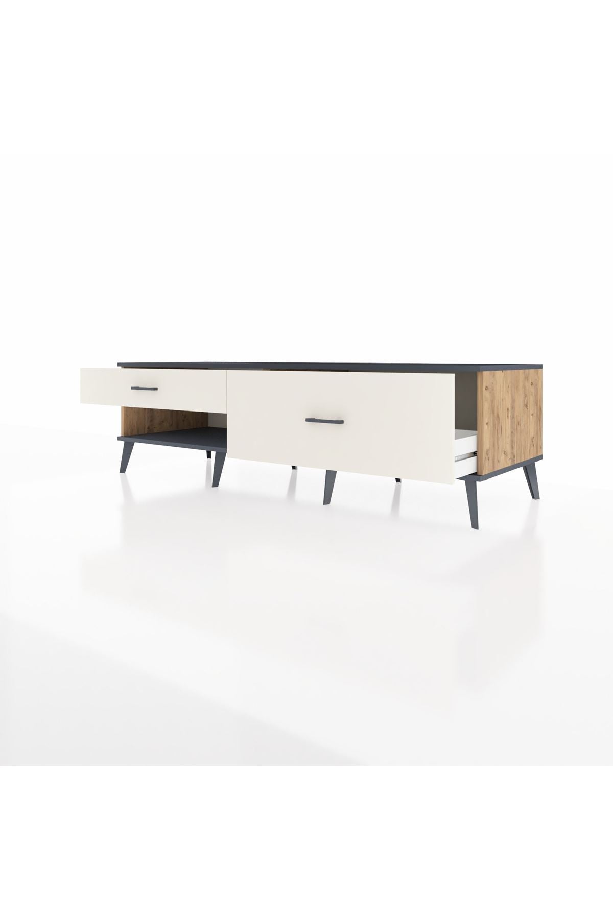 Kronos TV Ünitesi 2 Çekmeceli  176x59x51 Çam-Antrasit/Aytaşı