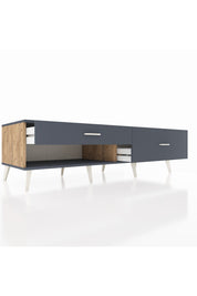 Kronos TV Ünitesi 2 Çekmeceli  176x59x51 Çam-Antrasit/Antrasit