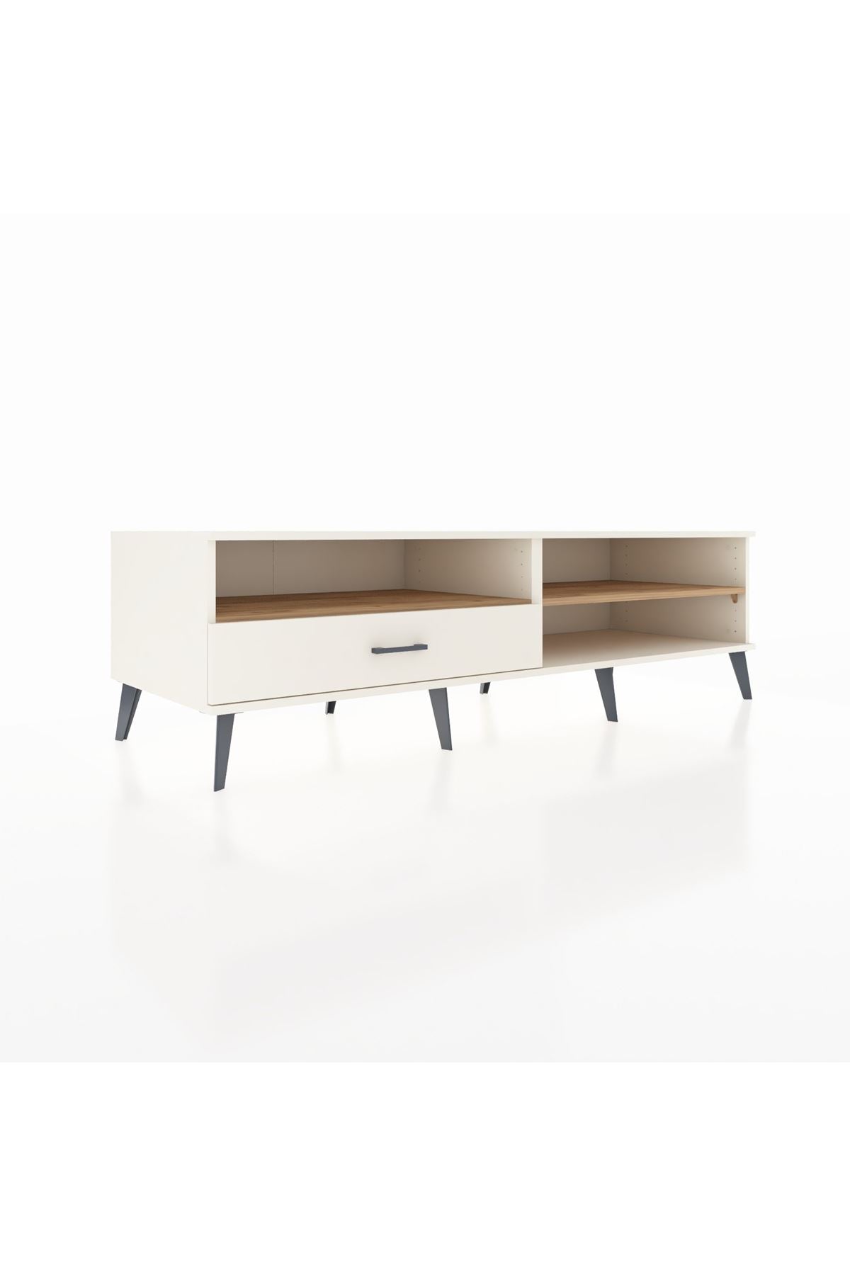 Kronos TV Ünitesi 2 Raflı Tek Çekmeceli  176x59x51 Aytaşı-Çam/Aytaşı