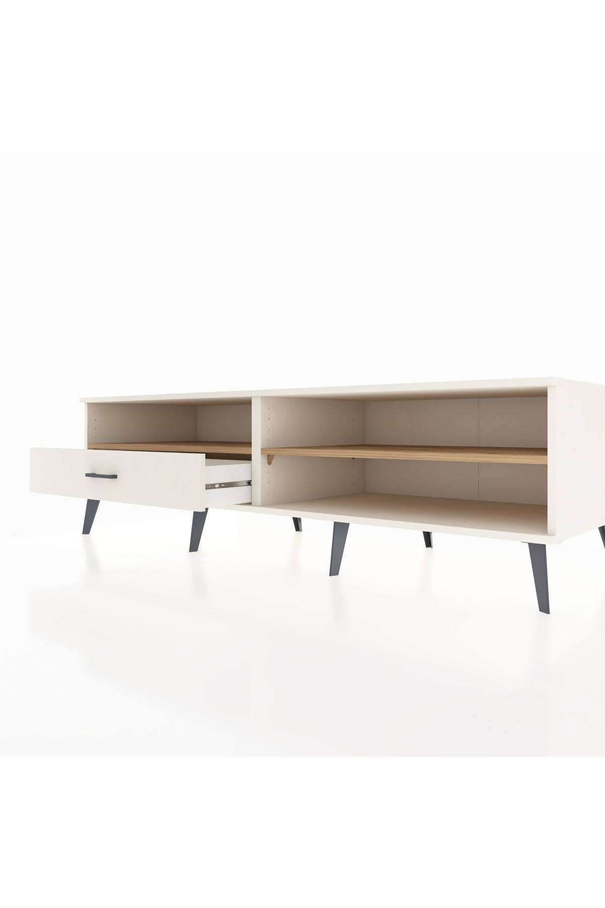 Kronos TV Ünitesi 2 Raflı Tek Çekmeceli  176x59x51 Aytaşı-Çam/Aytaşı