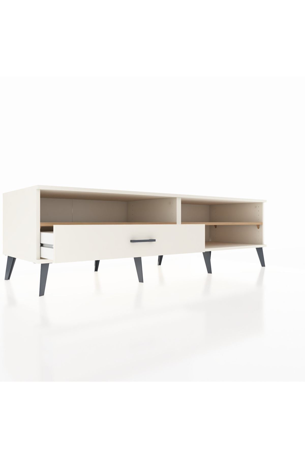 Kronos TV Ünitesi 2 Raflı Tek Çekmeceli  176x59x51 Aytaşı-Çam/Aytaşı