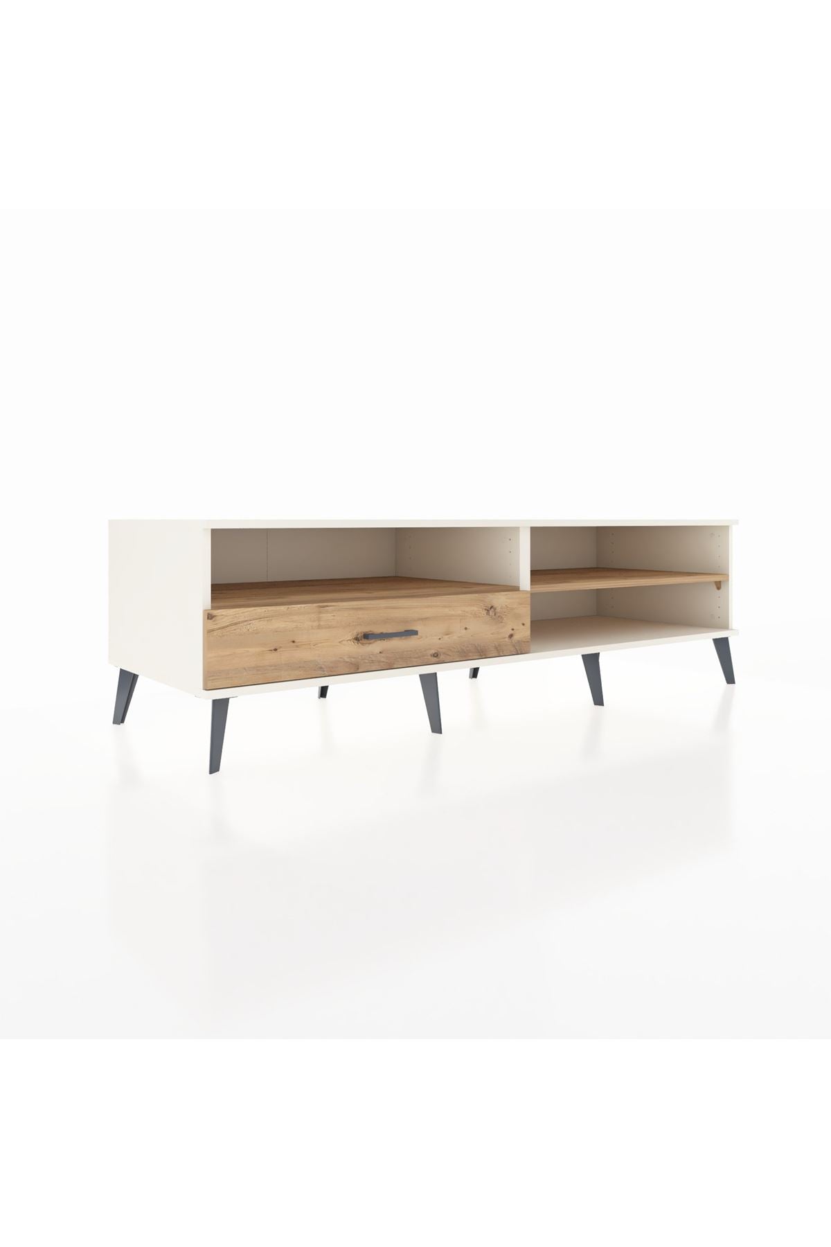 Kronos TV Ünitesi 2 Raflı Tek Çekmeceli  176x59x51 Aytaşı-Çam/Çam