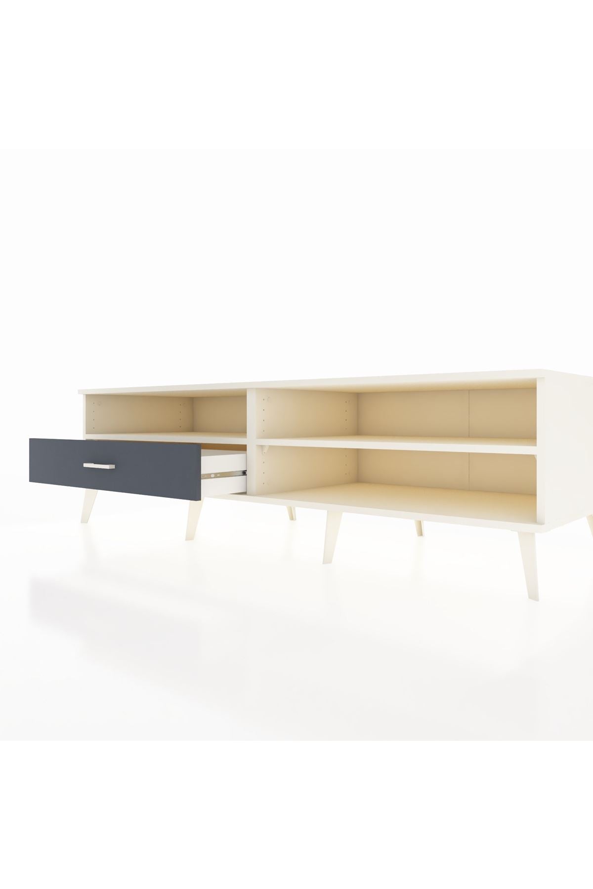 Kronos TV Ünitesi 2 Raflı Tek Çekmeceli  176x59x51 Aytaşı-Aytaşı/Antrasit