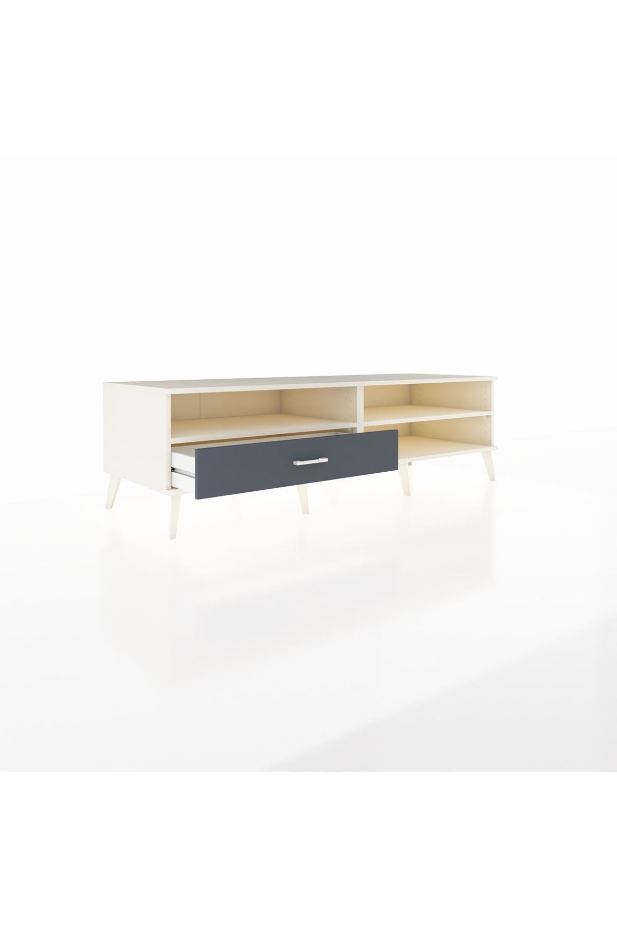 Kronos TV Ünitesi 2 Raflı Tek Çekmeceli  176x59x51 Aytaşı-Aytaşı/Antrasit