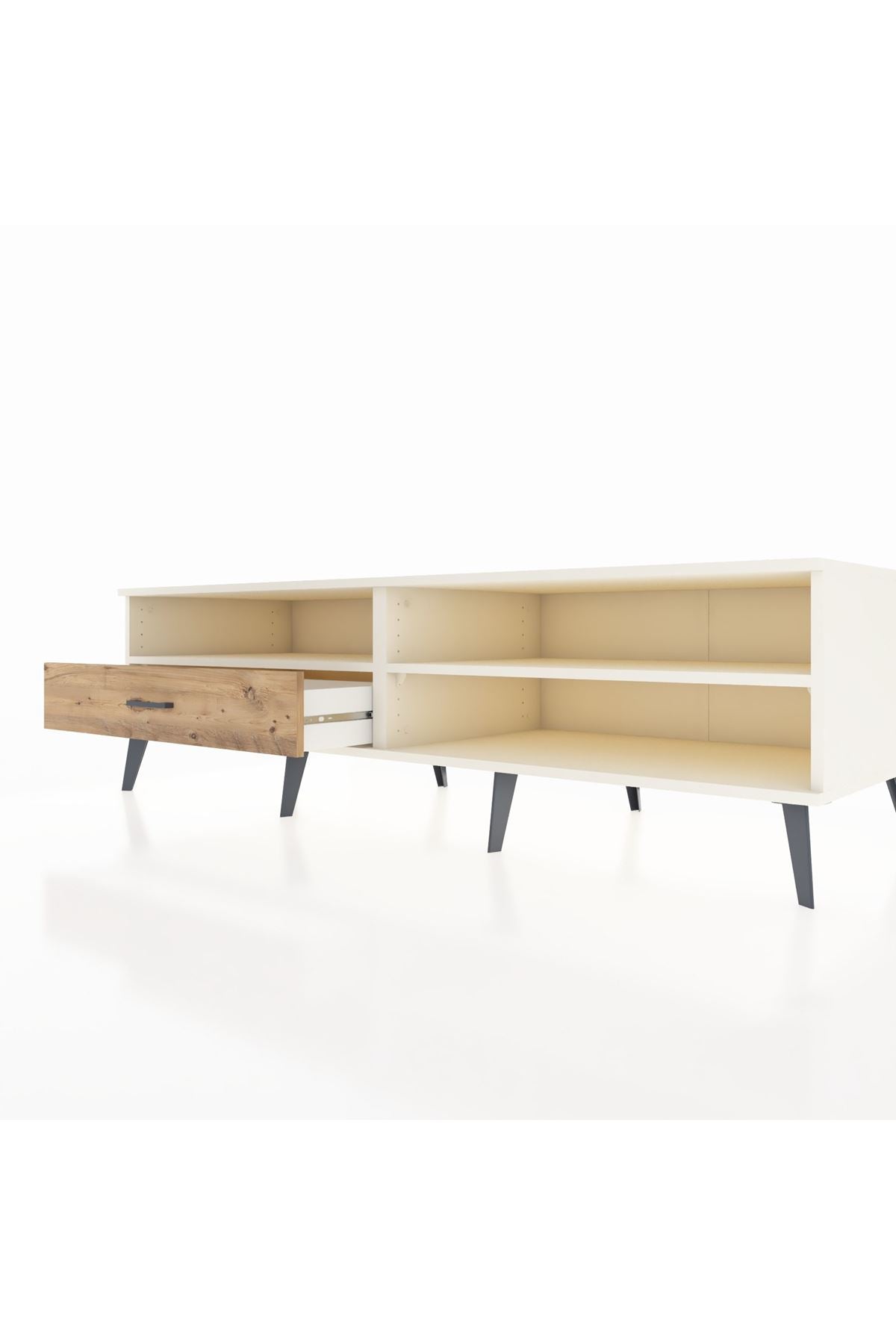 Kronos TV Ünitesi 2 Raflı Tek Çekmeceli  176x59x51 Aytaşı-Aytaşı/Çam