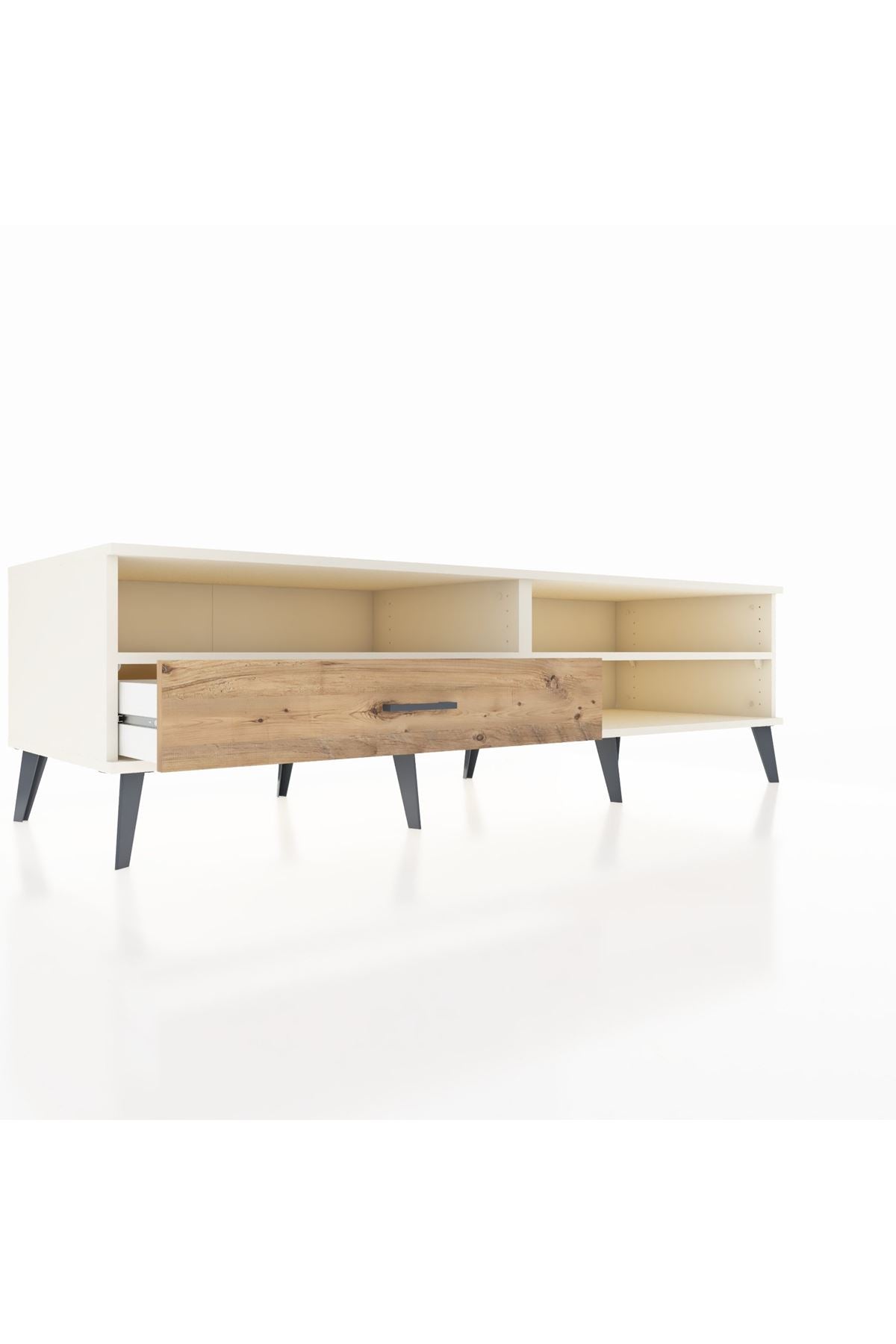 Kronos TV Ünitesi 2 Raflı Tek Çekmeceli  176x59x51 Aytaşı-Aytaşı/Çam