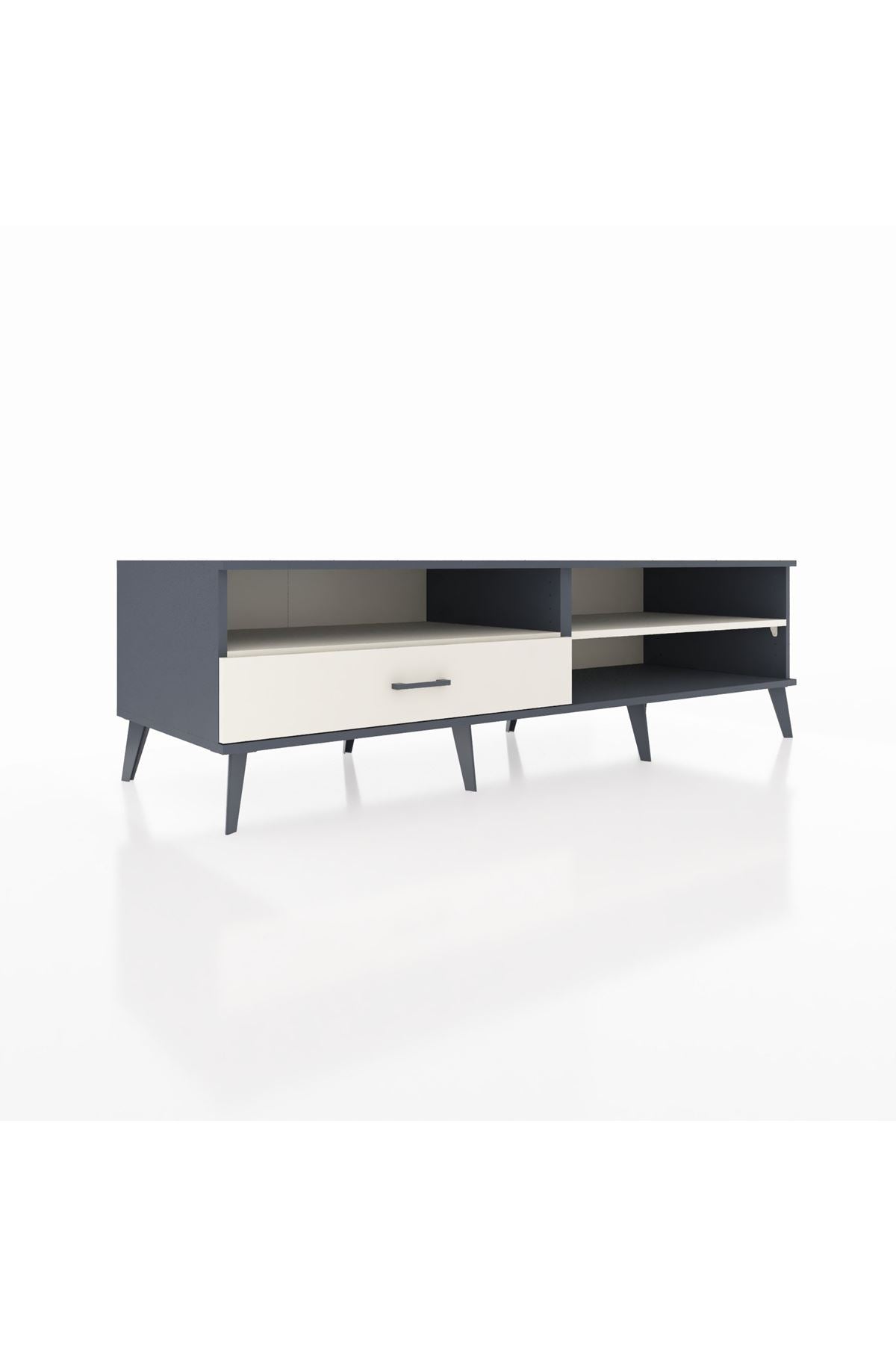 Kronos TV Ünitesi 2 Raflı Tek Çekmeceli  176x59x51 Antrasit-Aytaşı/Aytaşı