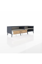 Kronos TV Ünitesi 2 Raflı Tek Çekmeceli  176x59x51 Antrasit-Aytaşı/Çam