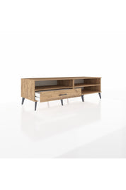 Kronos TV Ünitesi 2 Raflı Tek Çekmeceli  176x59x51 Çam-Çam/Çam