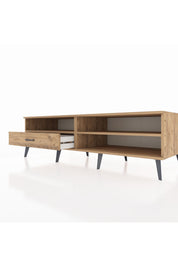 Kronos TV Ünitesi 2 Raflı Tek Çekmeceli  176x59x51 Çam-Çam/Çam