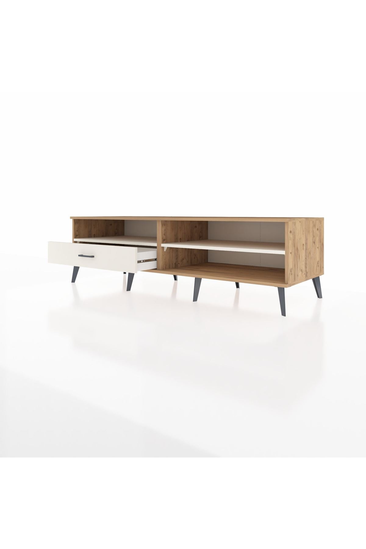 Kronos TV Ünitesi 2 Raflı Tek Çekmeceli  176x59x51 Çam-Aytaşı/Aytaşı