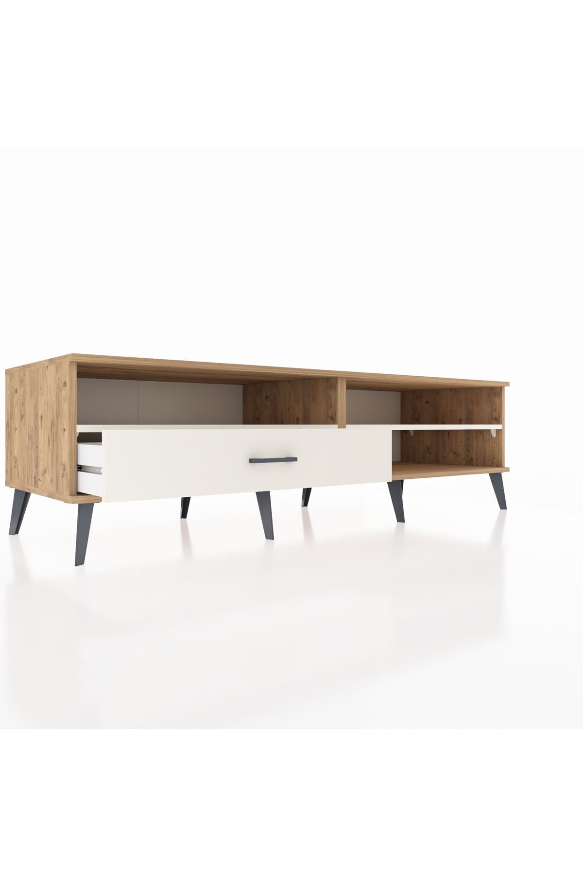 Kronos TV Ünitesi 2 Raflı Tek Çekmeceli  176x59x51 Çam-Aytaşı/Aytaşı