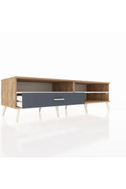 Kronos TV Ünitesi 2 Raflı Tek Çekmeceli  176x59x51 Çam-Aytaşı/Antrasit