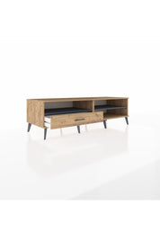 Kronos TV Ünitesi 2 Raflı Tek Çekmeceli  176x59x51 Çam-Antrasit/Çam