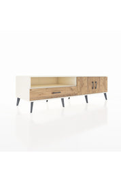 Kronos TV Ünitesi 2 Raflı Tek Çekmeceli 2 Kapaklı 176x59x51 Aytaşı-Çam/Çam