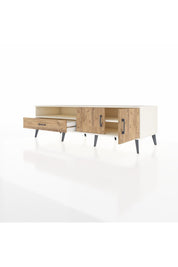 Kronos TV Ünitesi 2 Raflı Tek Çekmeceli 2 Kapaklı 176x59x51 Aytaşı-Çam/Çam