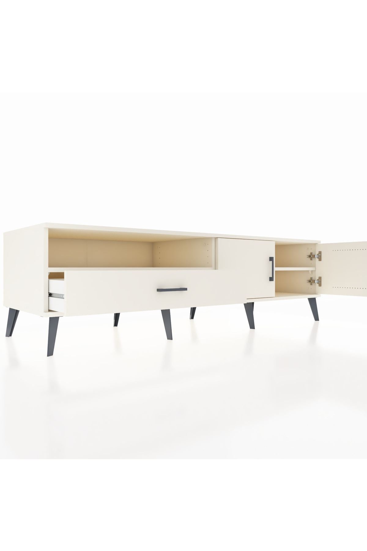 Kronos TV Ünitesi 2 Raflı Tek Çekmeceli 2 Kapaklı 176x59x51 Aytaşı-Aytaşı/Aytaşı