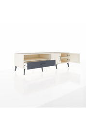 Kronos TV Ünitesi 2 Raflı Tek Çekmeceli 2 Kapaklı 176x59x51 Aytaşı-Aytaşı/Antrasit