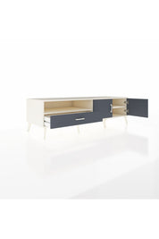 Kronos TV Ünitesi 2 Raflı Tek Çekmeceli 2 Kapaklı 176x59x51 Aytaşı-Antrasit/Antrasit