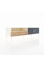 Kronos TV Ünitesi 2 Raflı Tek Çekmeceli 2 Kapaklı 176x59x51 Aytaşı-Antrasit/Çam