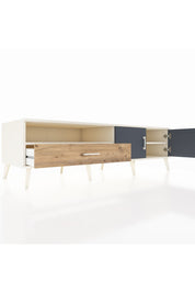 Kronos TV Ünitesi 2 Raflı Tek Çekmeceli 2 Kapaklı 176x59x51 Aytaşı-Antrasit/Çam