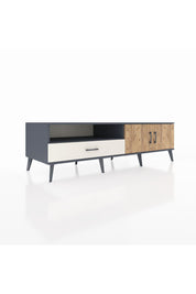 Kronos TV Ünitesi 2 Raflı Tek Çekmeceli 2 Kapaklı 176x59x51 Antrasit-Çam/Aytaşı