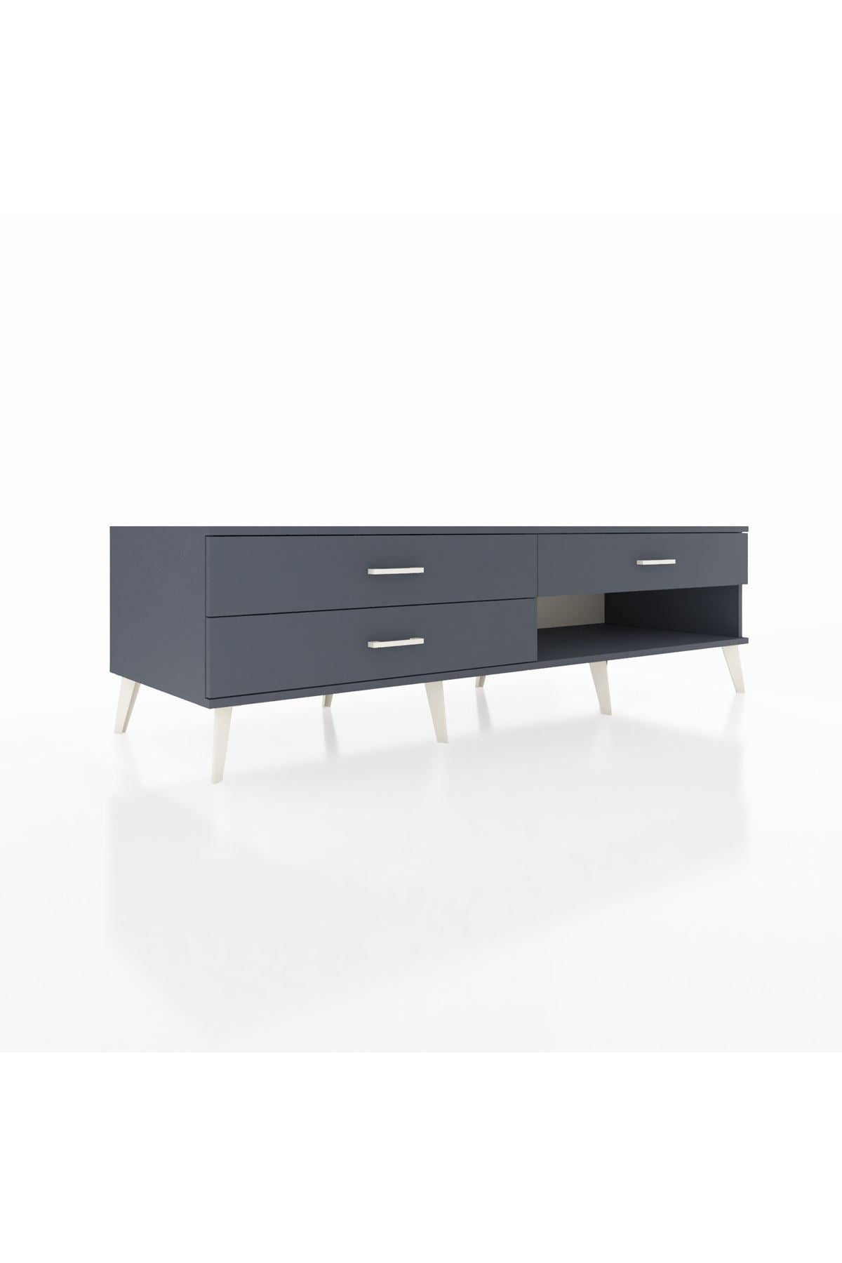 Kronos TV Ünitesi 3 Çekmeceli  176x59x51 Antrasit-Antrasit/Antrasit