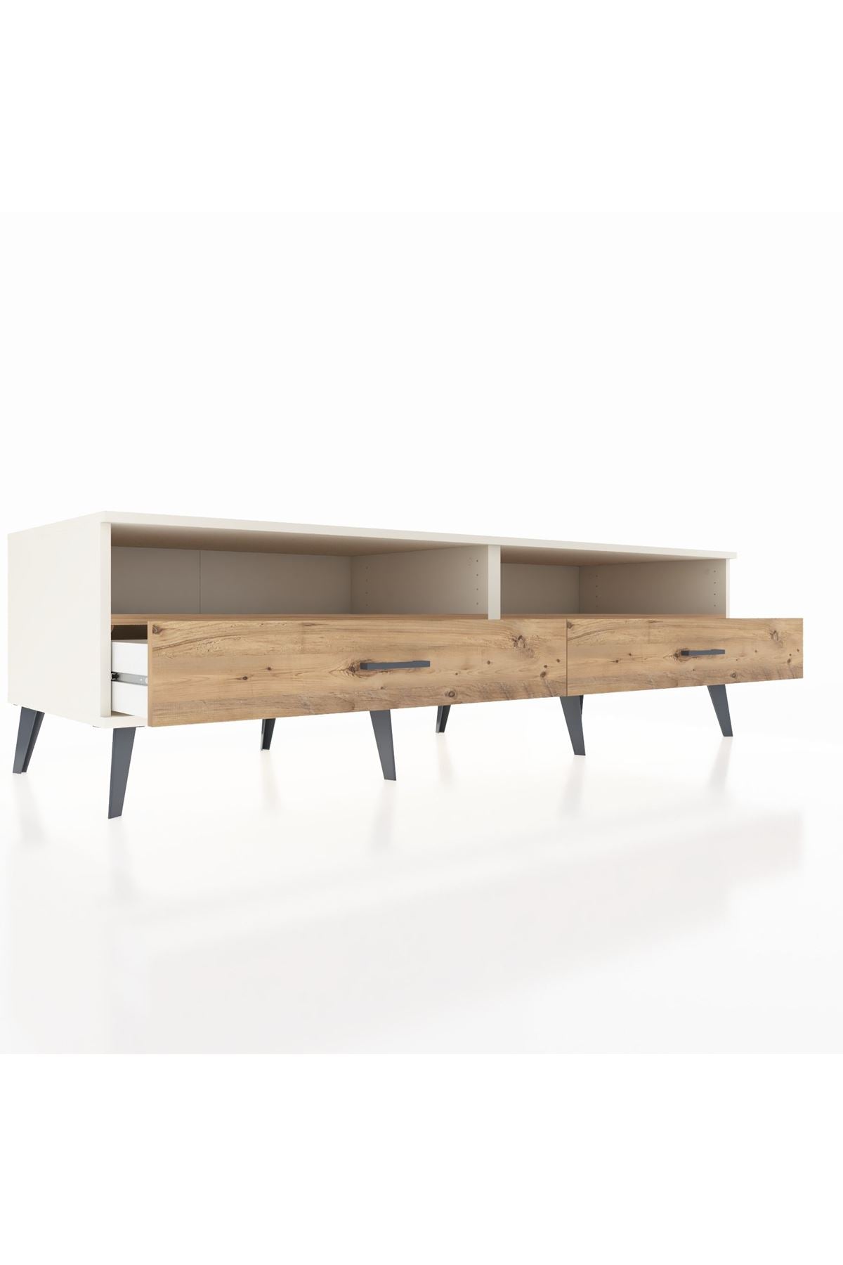 Kronos TV Ünitesi 2 Raflı 2 Çekmeceli  176x59x51 Aytaşı-Çam/Çam