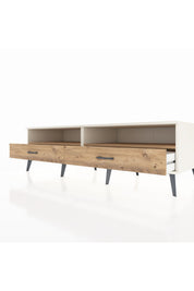 Kronos TV Ünitesi 2 Raflı 2 Çekmeceli  176x59x51 Aytaşı-Çam/Çam