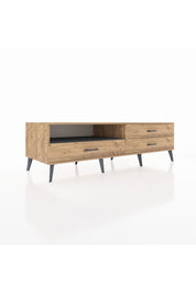 Kronos TV Ünitesi Tek Raflı 3 Çekmeceli  176x59x51 Çam-Antrasit/Çam