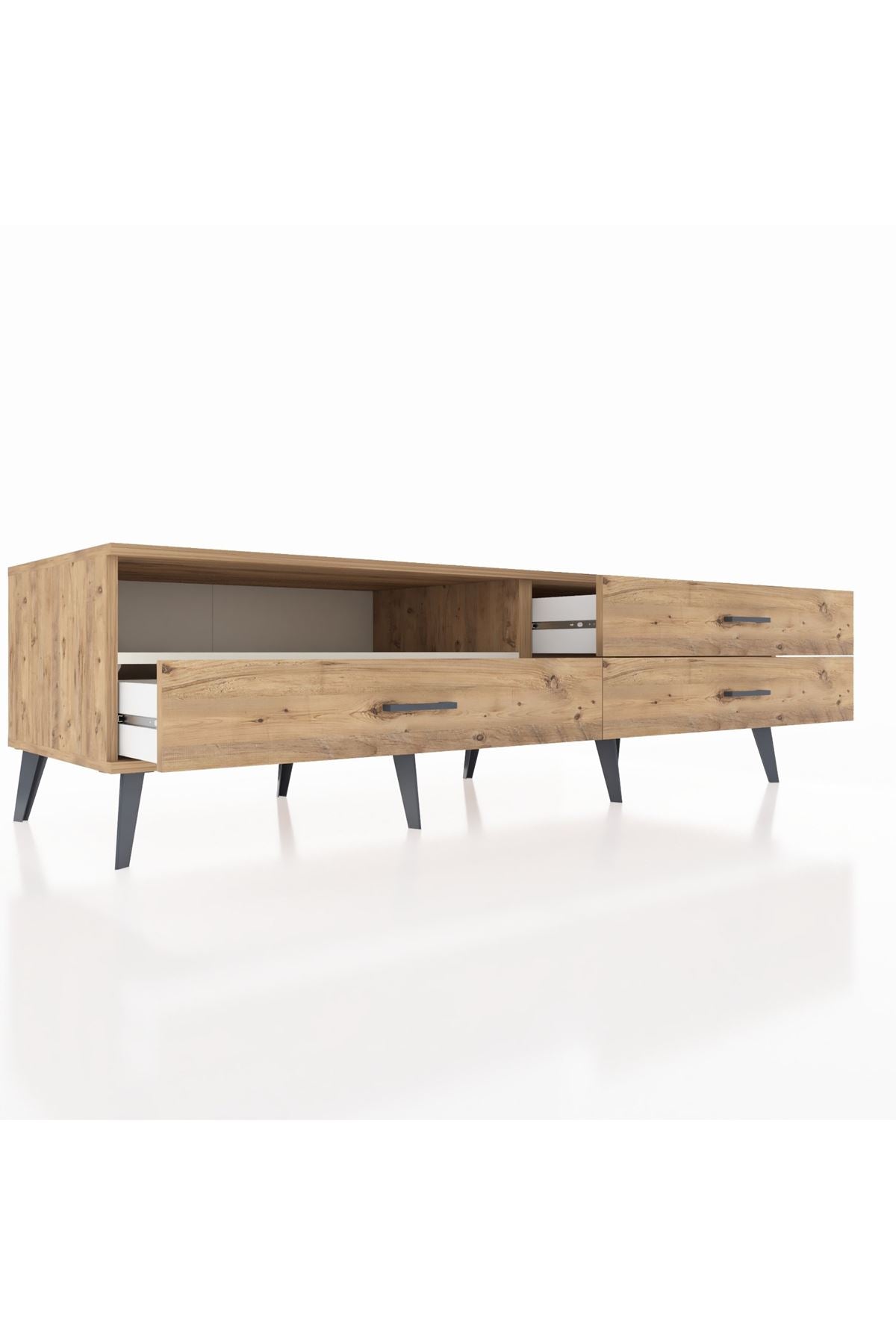 Kronos TV Ünitesi Tek Raflı 3 Çekmeceli  176x59x51 Çam-Aytaşı/Çam