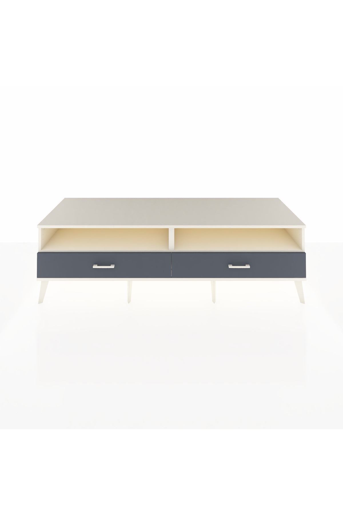 Kronos TV Ünitesi 2 Raflı 2 Çekmeceli  176x59x51 Aytaşı-Aytaşı/Antrasit